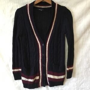 Forever 21 Multi-Color V-Neck Cardigan Sweater